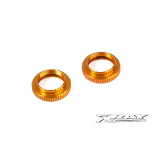 T4 ALU SHOCK ADJUSTABLE NUT - ORANGE (2)