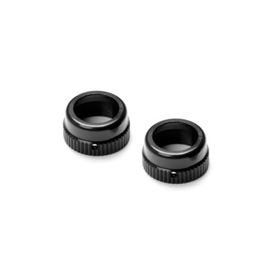 T2 ALU SHOCK CAP-NUT WITH VENT HOLE - BLACK (2)