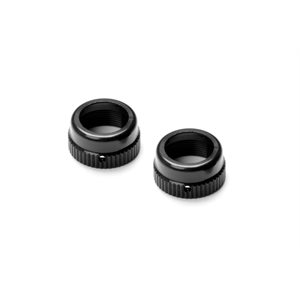 T2 ALU SHOCK CAP-NUT WITH VENT HOLE - BLACK (2)