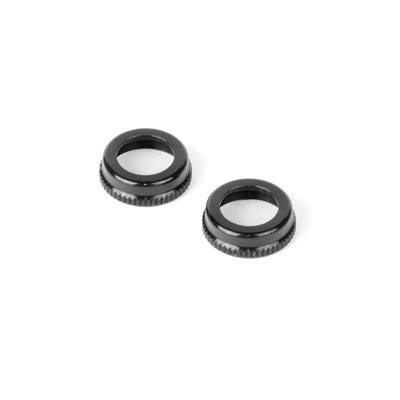 ULP ALU SHOCK CAP-NUT WITH VENT HOLE - BLACK (2)