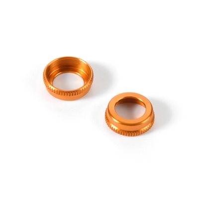 ULP ALU SHOCK CAP-NUT WITH VENT HOLE - ORANGE (2)