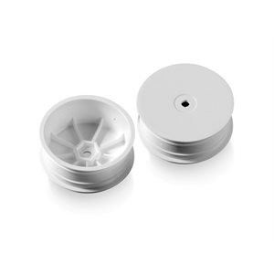 2WD FRONT WHEEL AERODISK WITH 12MM HEX IFMAR - WHITE - HARD (2)