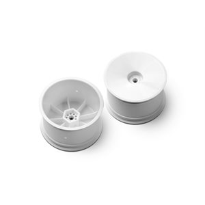 2WD / 4WD REAR WHEEL AERODISK WITH 12MM HEX IFMAR - WHITE - HARD (2)