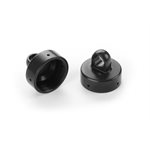 XB8 ALU SHOCK CAP NUT 4x BLEED HOLE - BLACK COATED (2)