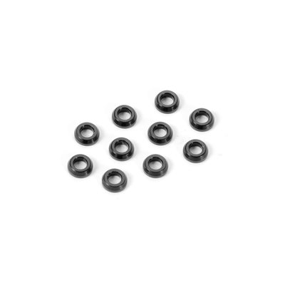 ALU CONICAL SHIM 3x6x2.0MM - BLACK (10)