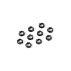 ALU CONICAL SHIM 3x6x2.0MM - BLACK (10)