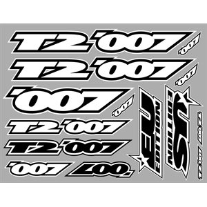 XRAY T2'007 STICKER FOR BODY - WHITE - DIE-CUT