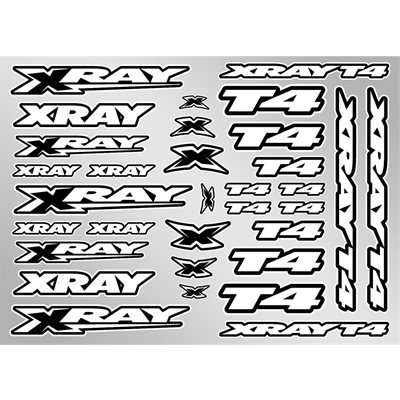 XRAY T4 STICKER FOR BODY - WHITE