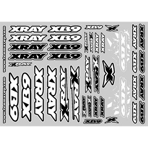 XRAY XB9 STICKER FOR BODY - WHITE